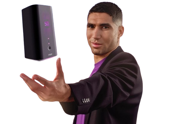 Hakimi présentant la fibre inwi